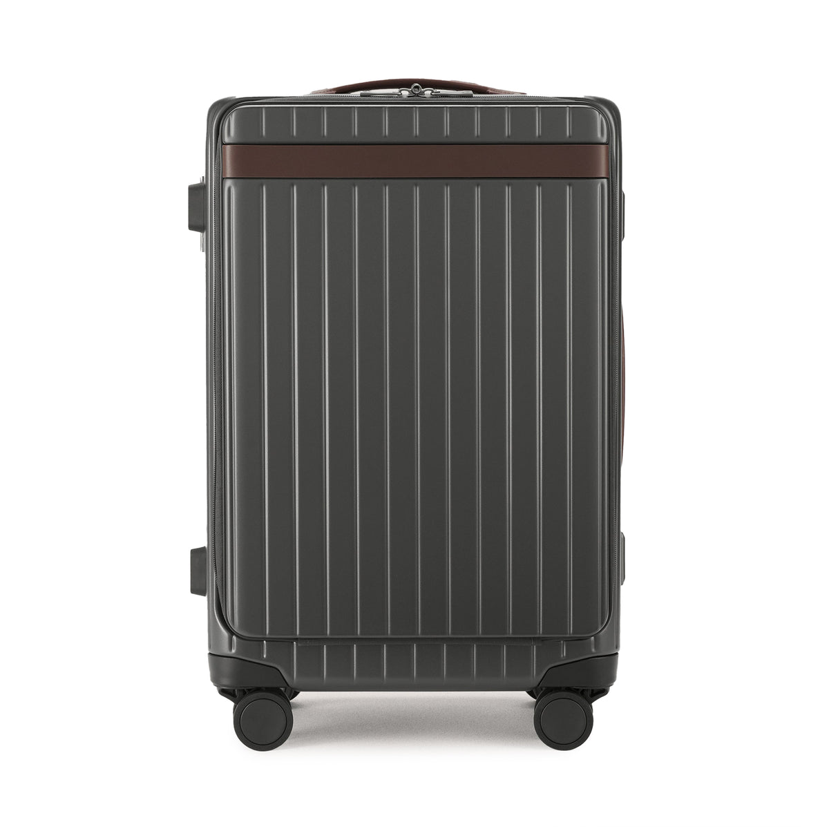 Carl Friedrik The Carry On X Hybrid Suitcase Grey Chocolate