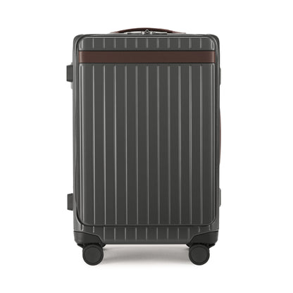 Carl Friedrik The Carry On X Hybrid Suitcase Grey Chocolate
