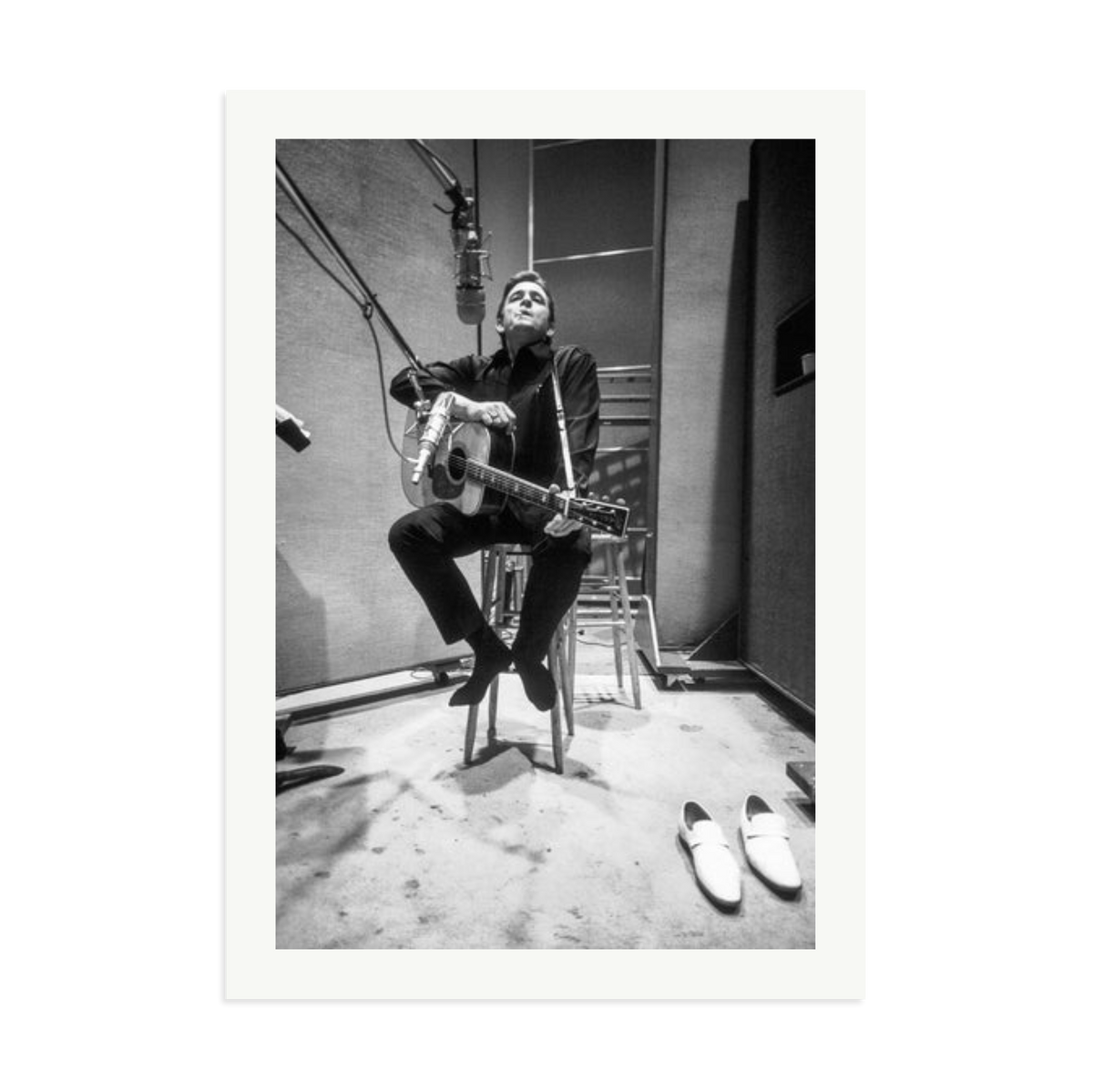 Johnny Cash in the Studio Framed Print Print Only XXL
