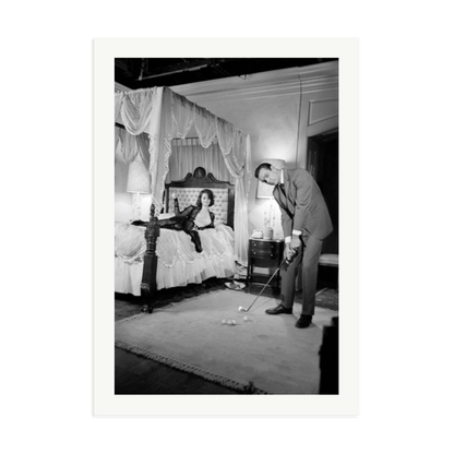 Connery, Golf on Set Framed Print Print Only XXL