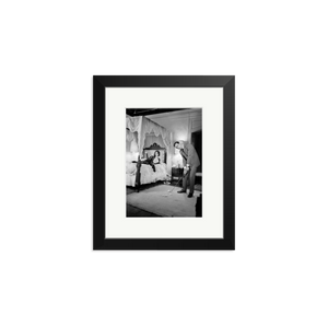 Connery, Golf on Set Framed Print Black Small