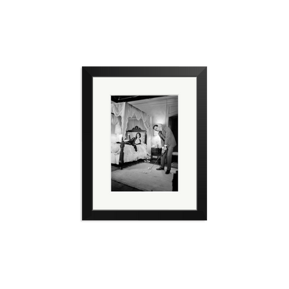Connery, Golf on Set Framed Print Black Small