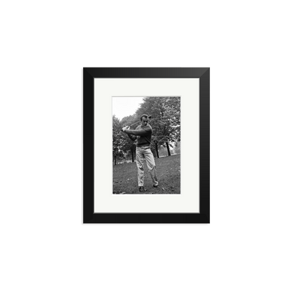 Sean Connery Plays Golf Framed Print Black Small