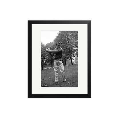 Sean Connery Plays Golf Framed Print Black Medium