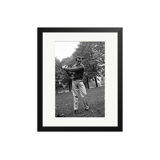 Sean Connery Plays Golf Framed Print Black Medium