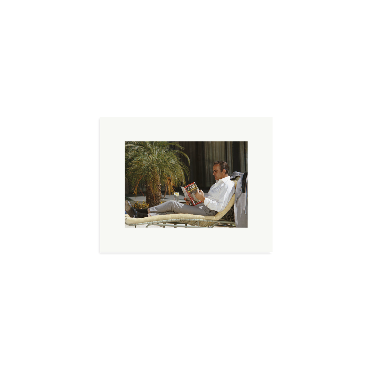 Sean Connery Lounging Framed Print Print Only Small