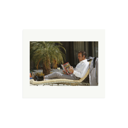 Sean Connery Lounging Framed Print Print Only Large