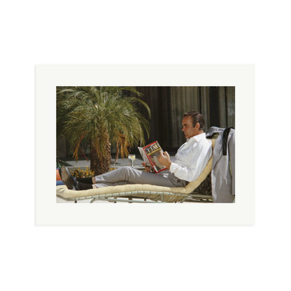 Sean Connery Lounging Framed Print Print Only XL