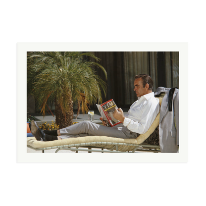 Sean Connery Lounging Framed Print Print Only XXL