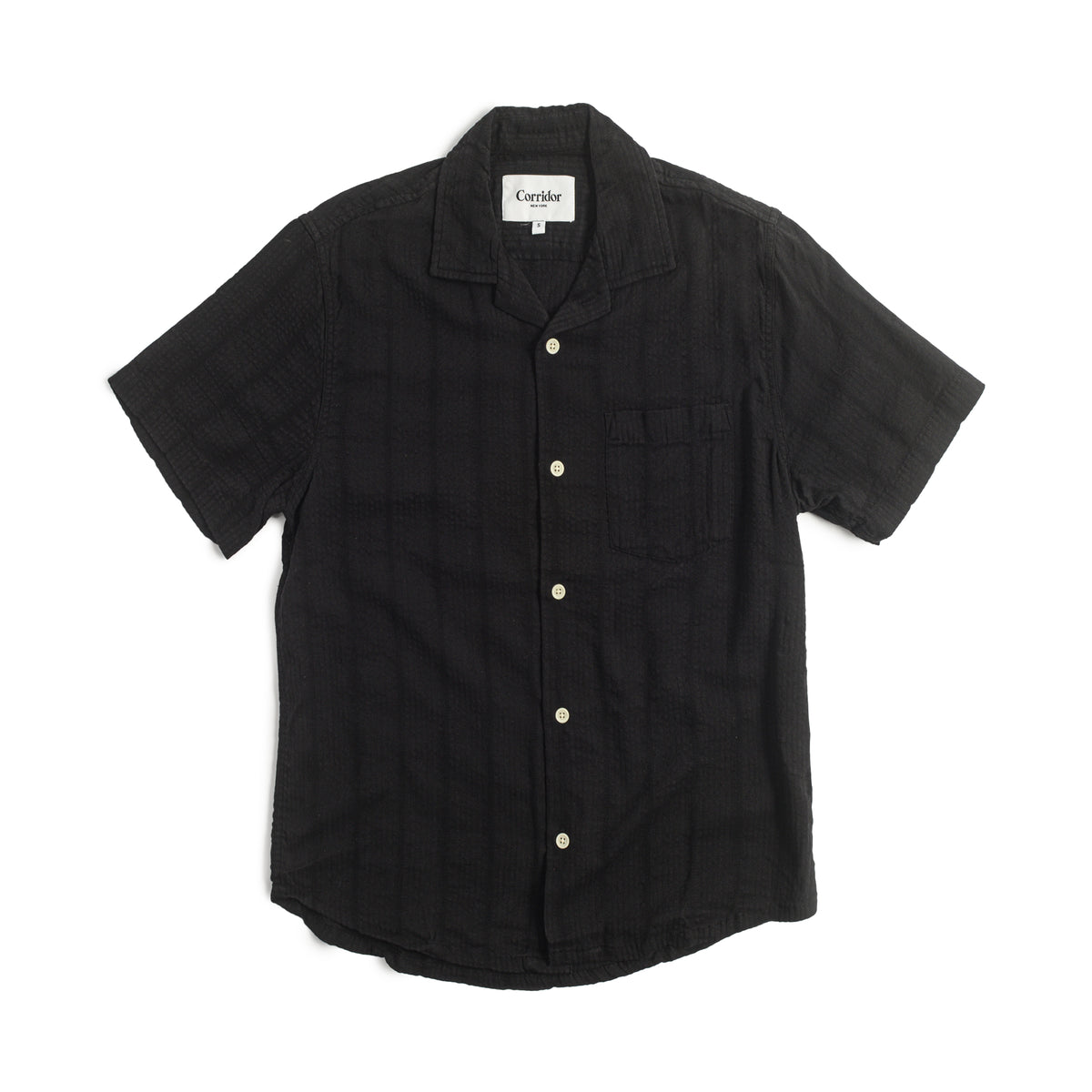 Corridor Seersucker Shirt Black