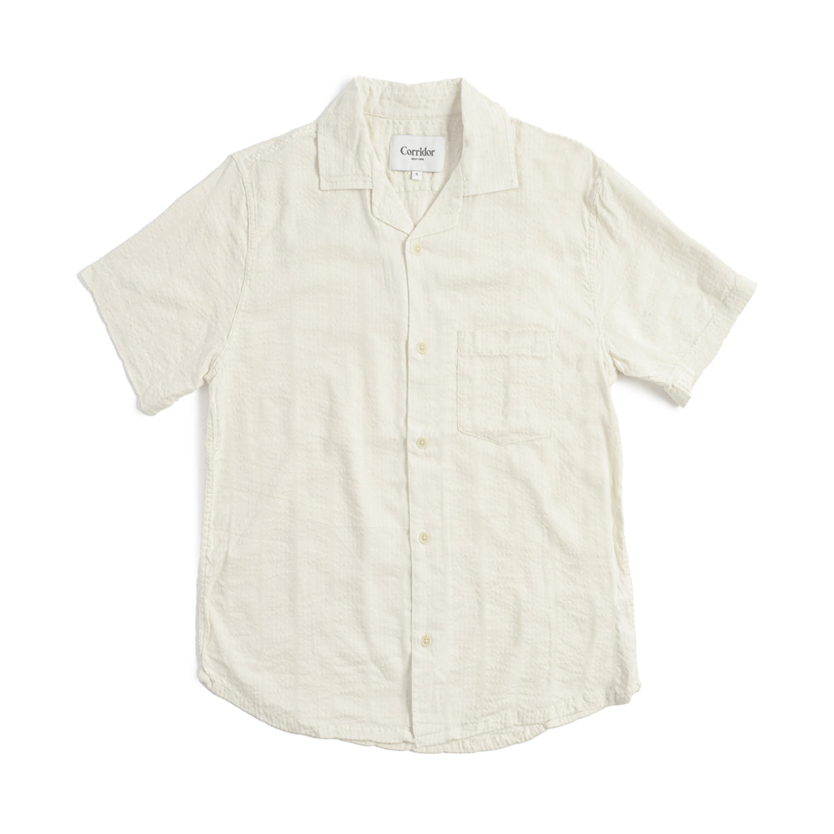 Corridor Seersucker Shirt White