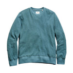 Billy Reid Crinkle Rib Crew in Steel Blue - Steel Blue