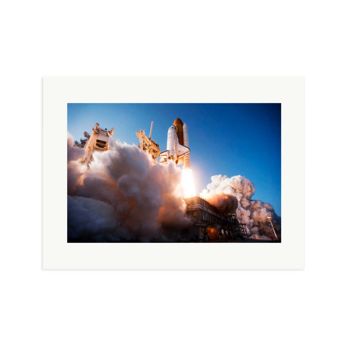 Space Shuttle Discovery Liftoff Framed Print Print Only XL