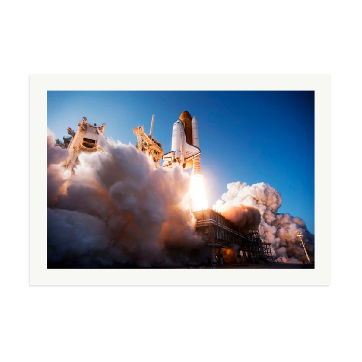 Space Shuttle Discovery Liftoff Framed Print Print Only XXL