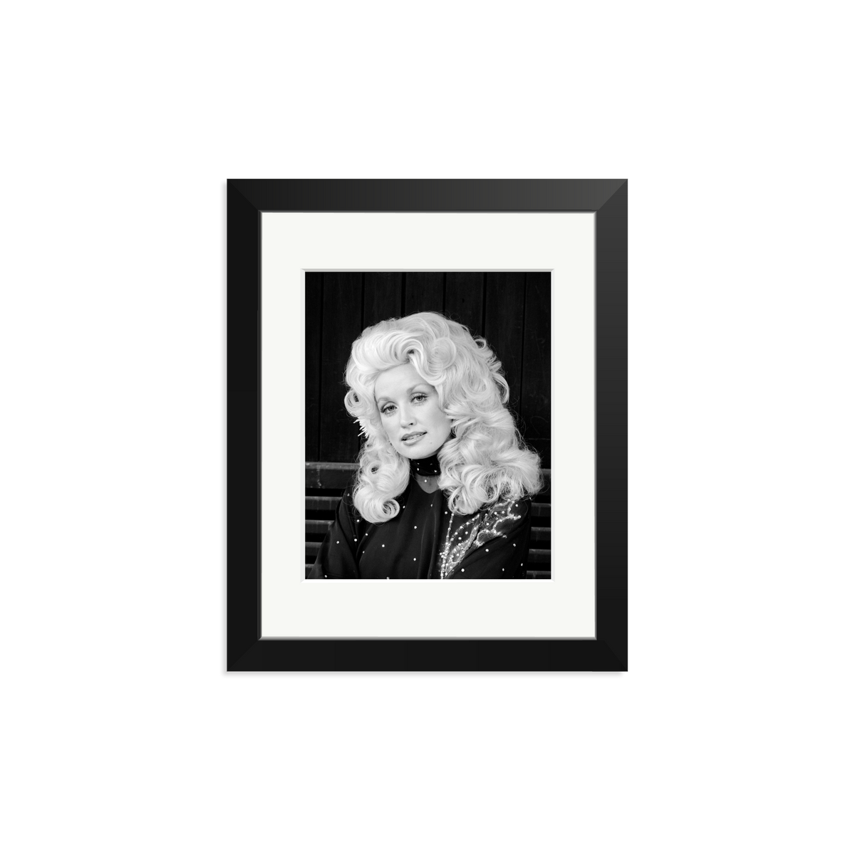 Dolly Parton in London Framed Print Black Small
