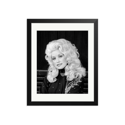 Dolly Parton in London Framed Print Black Medium