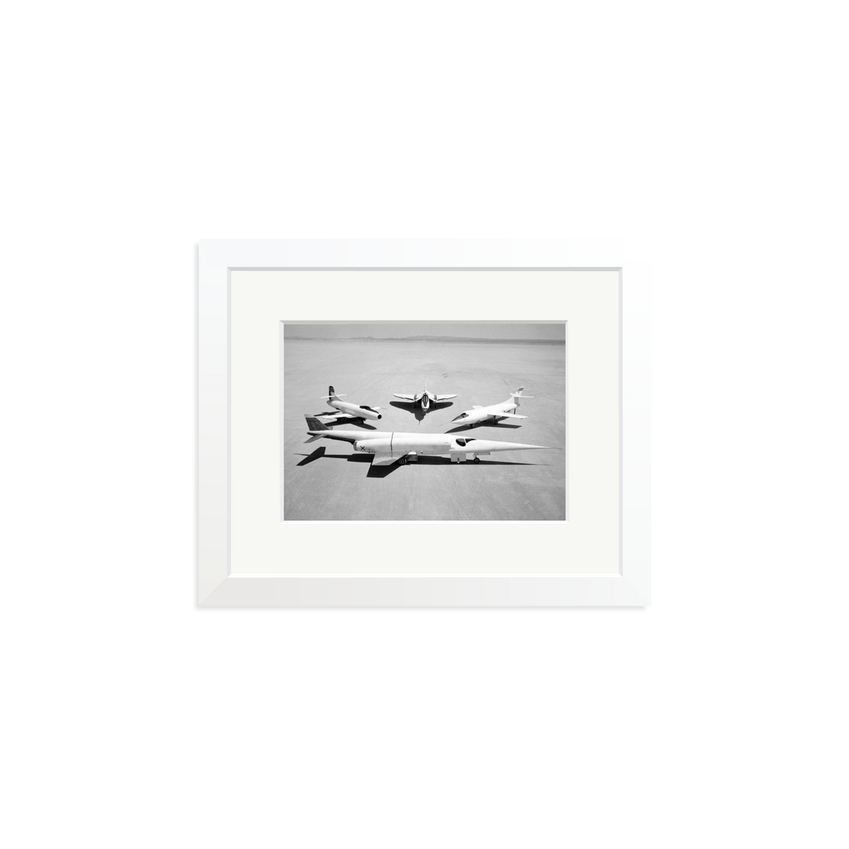 Douglas Airplanes 1954 Framed Print White Small
