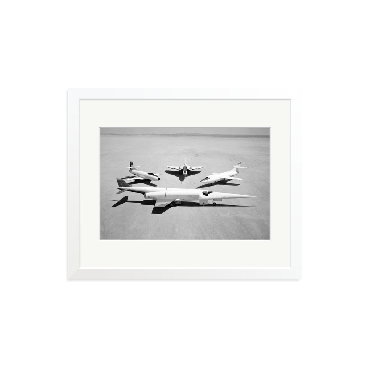 Douglas Airplanes 1954 Framed Print White Medium