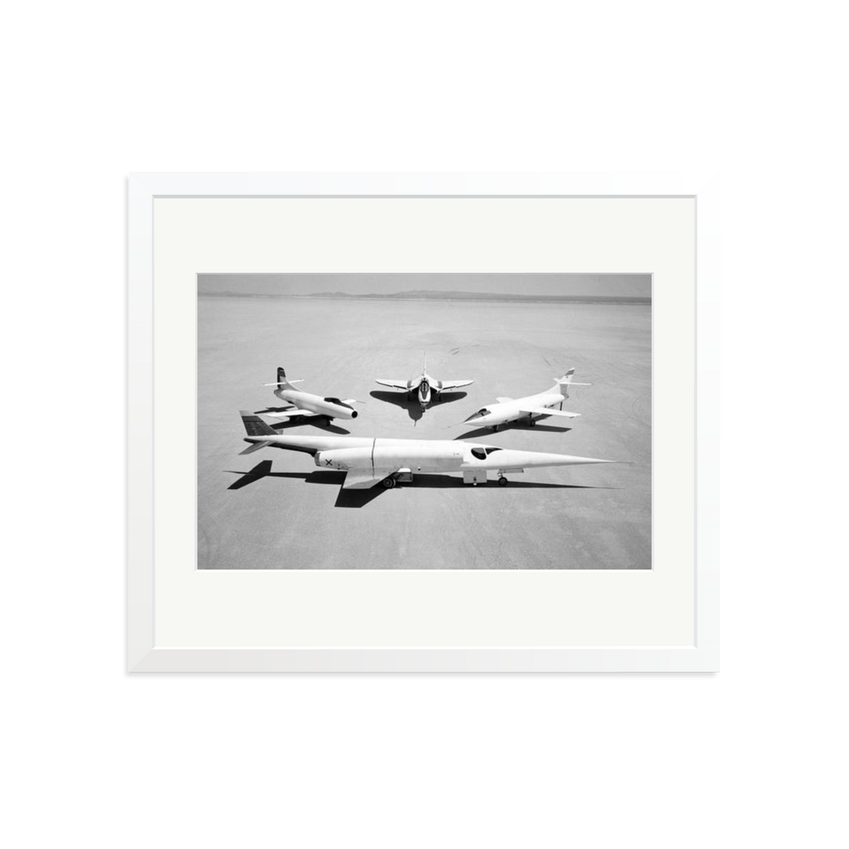 Douglas Airplanes 1954 Framed Print White Large