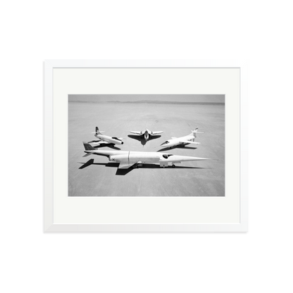 Douglas Airplanes 1954 Framed Print White Large