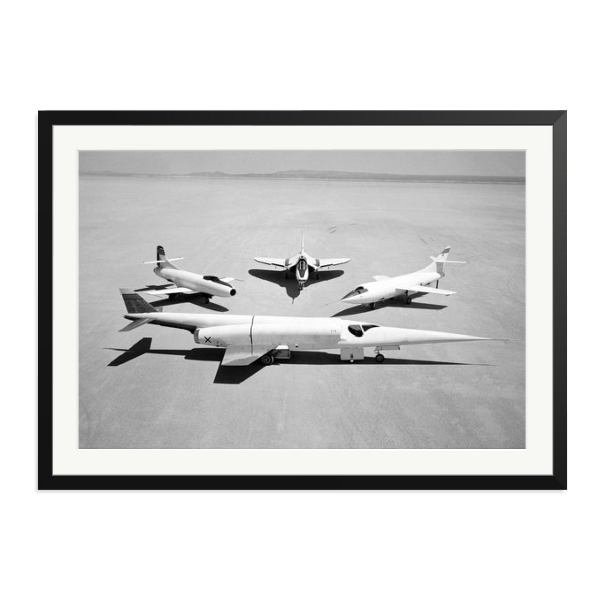 Douglas Airplanes 1954 Framed Print Black XXL