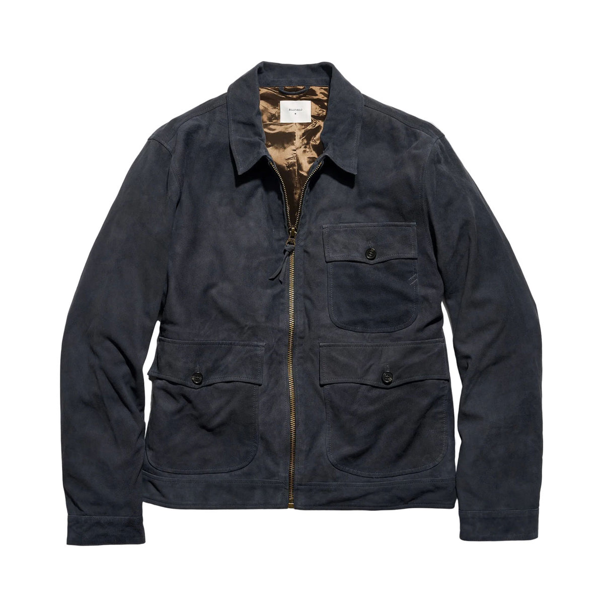 Billy Reid Suede Dutton Jacket Washed Navy