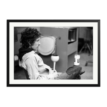 Bob Dylan At Atlantic Studios Framed Print Black XXL