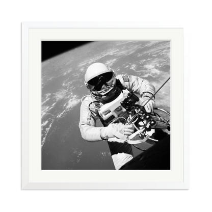 Gemini IV Spacewalk Framed Print White XL