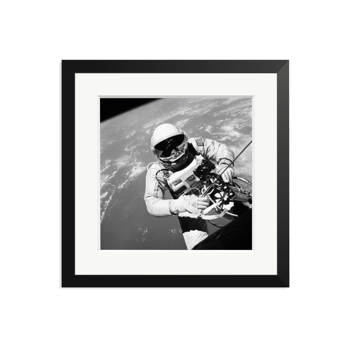 Gemini IV Spacewalk Framed Print Black Medium
