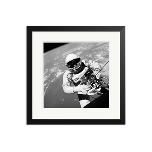 Gemini IV Spacewalk Framed Print Black Medium