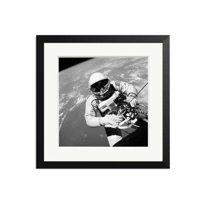 Gemini IV Spacewalk Framed Print Black Medium