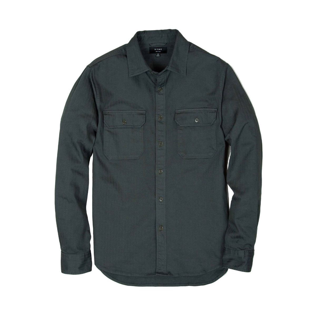 Rivay Enfield Officer's Shirt in Faded Black Faded Black