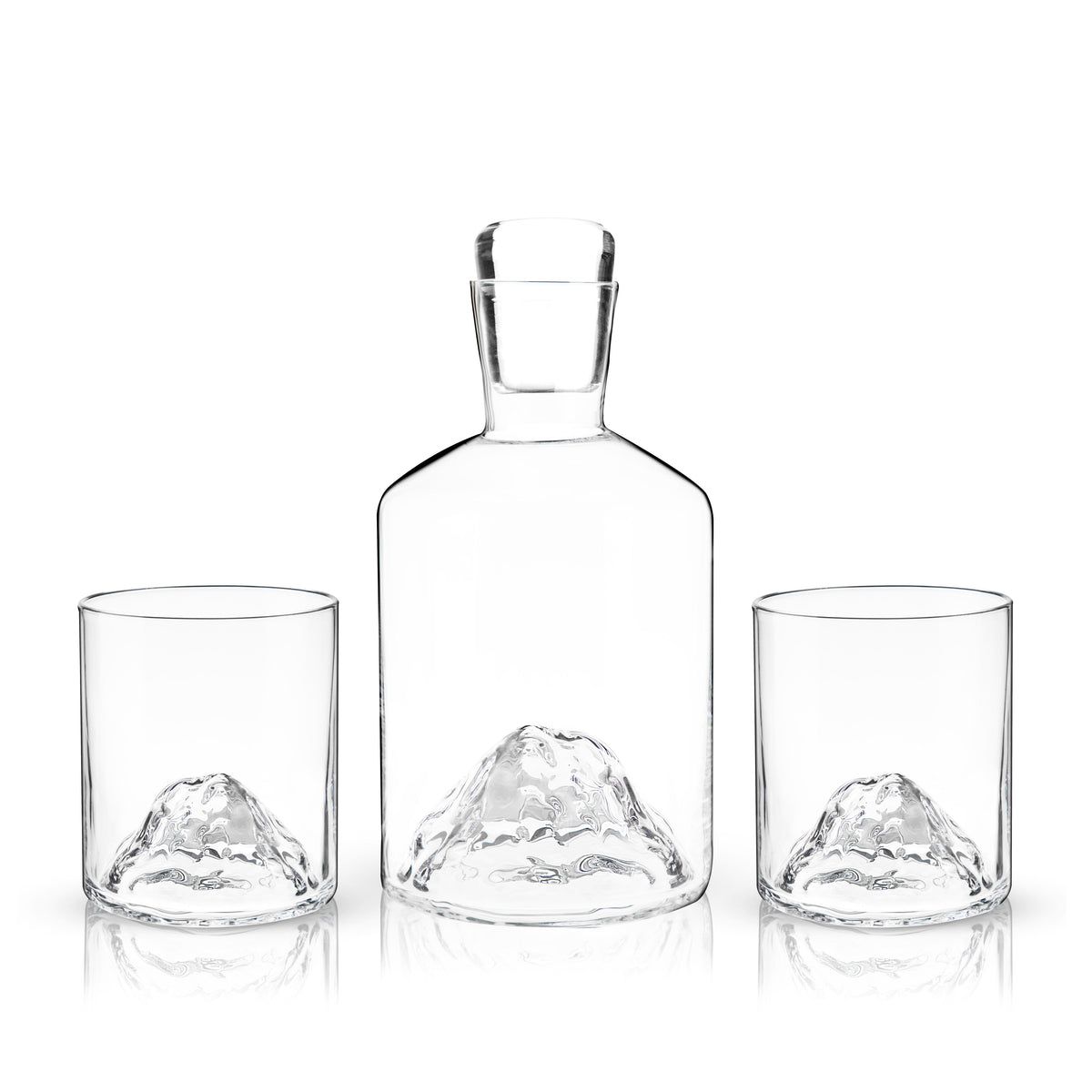 Mountain Crystal Decanter and Tumbler Set