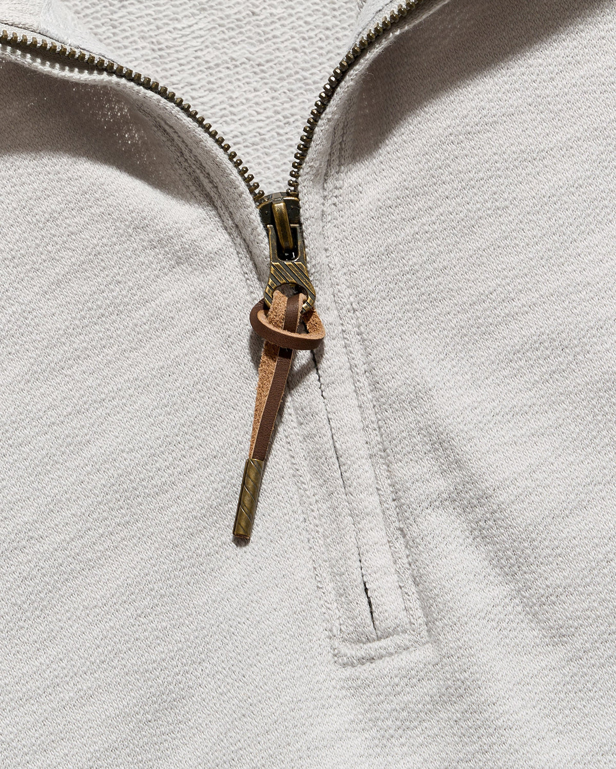 Billy Reid French Terry Half Zip - Silver