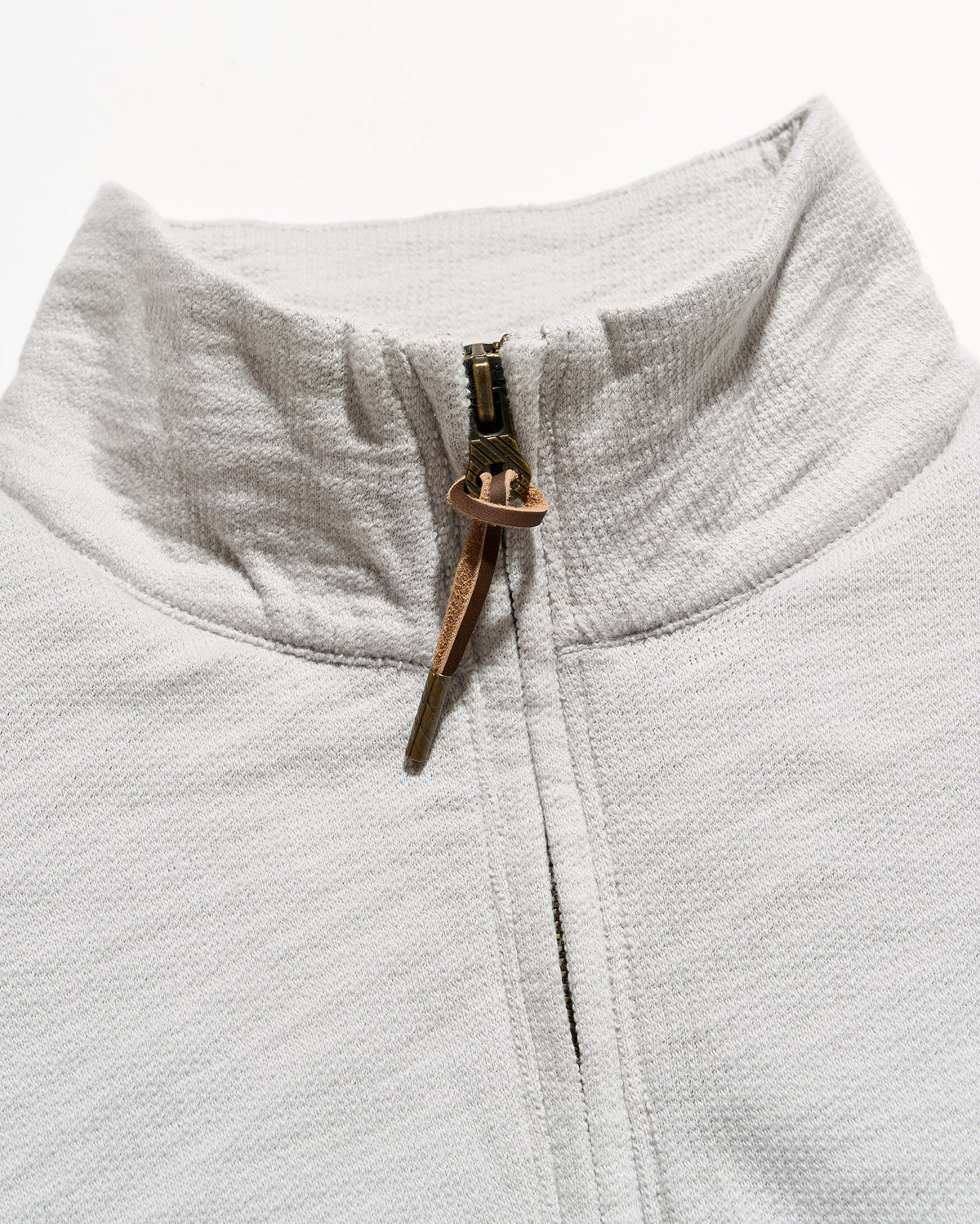 Billy Reid French Terry Half Zip - Silver