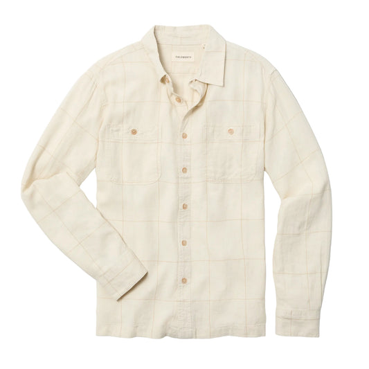 Fieldworth Draftsman Shirt Ivory Windowpane