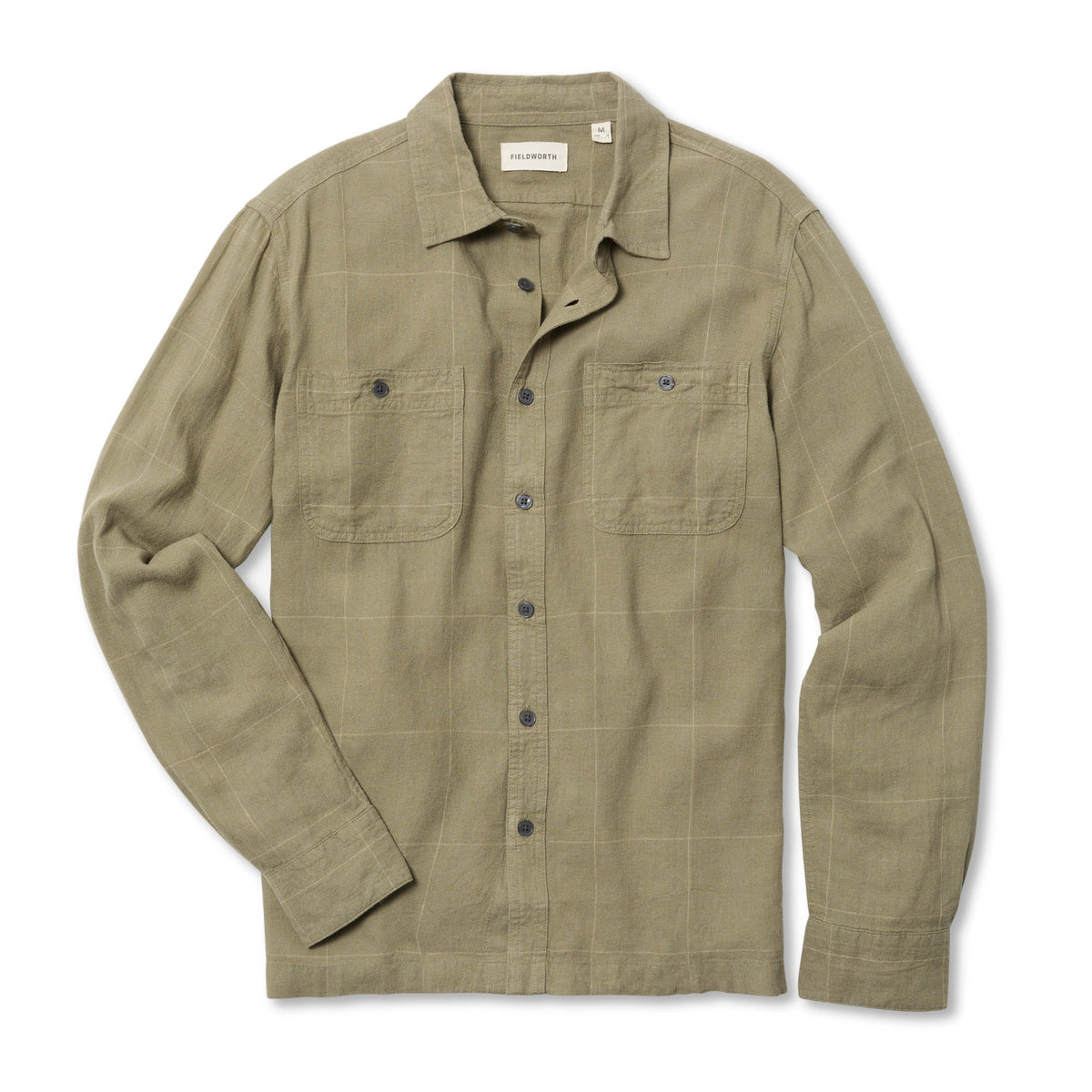 Fieldworth Draftsman Shirt Olive Windowpane