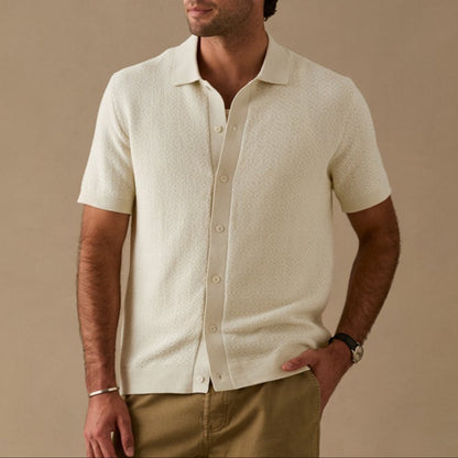 Line of Trade Jacquard Button Front Polo