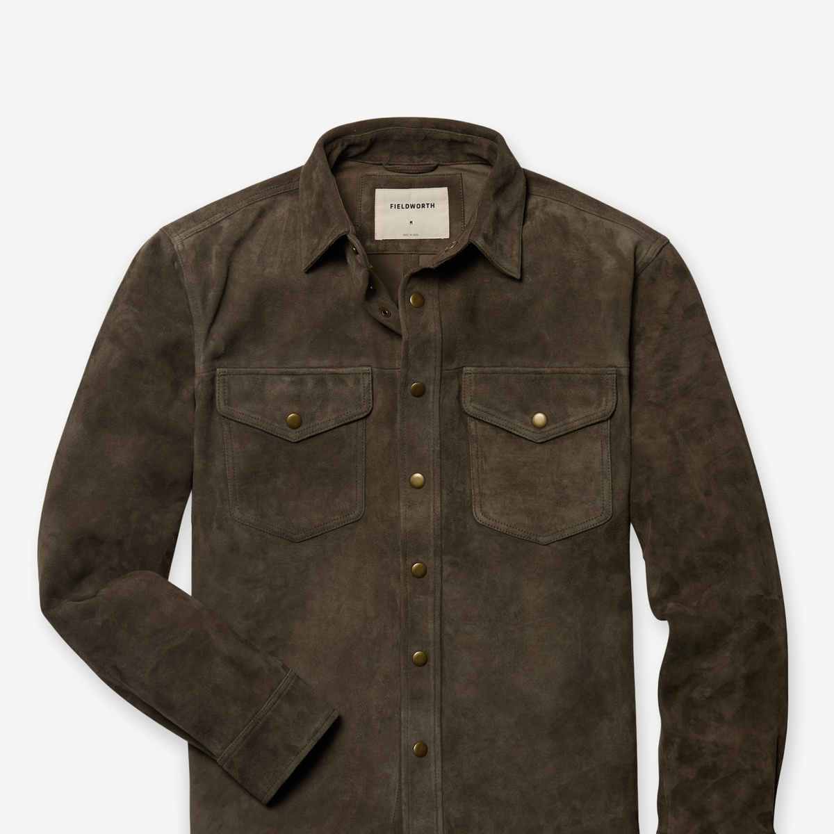 Line of Trade Suede CPO Overshirt Olive