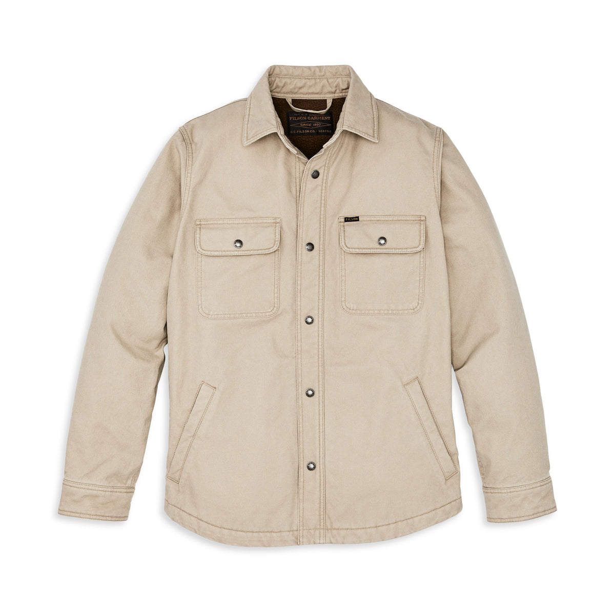Filson Fleece Lined Jac-Shirt Gray Khaki