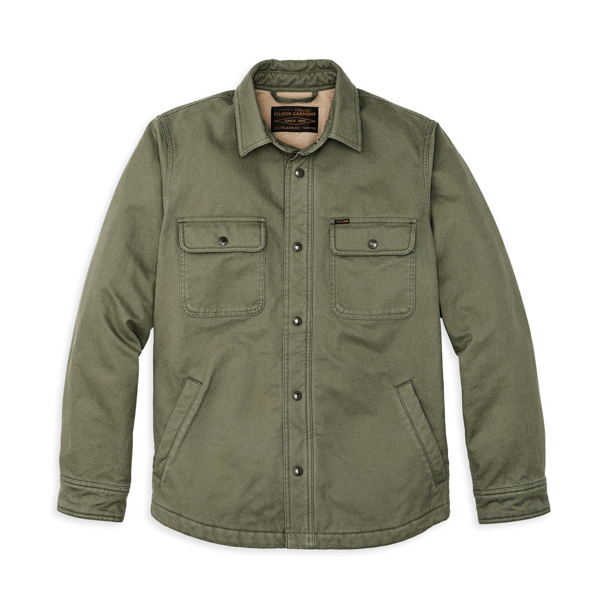 Filson Fleece Lined Jac-Shirt Service Green