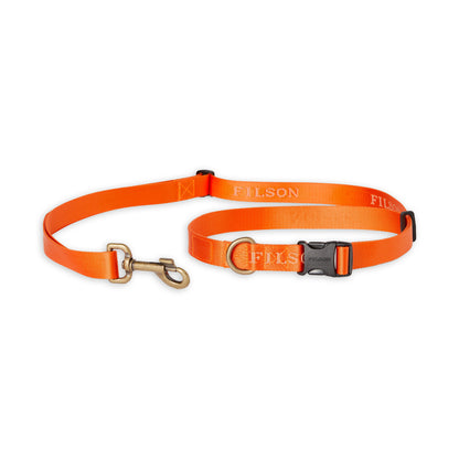 Filson Adjustable Nylon Dog Leash Orange