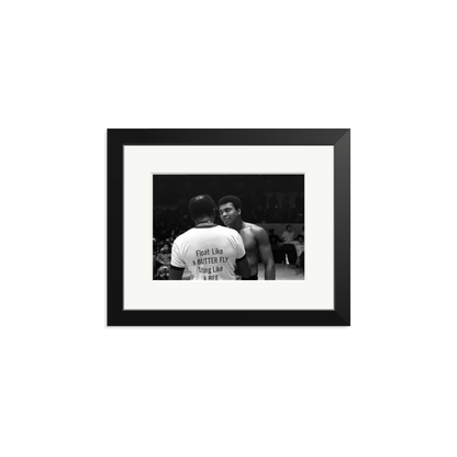 Muhammad Ali Float Like A Butterfly Framed Print Black Small