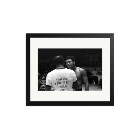 Muhammad Ali Float Like A Butterfly Framed Print Black Medium