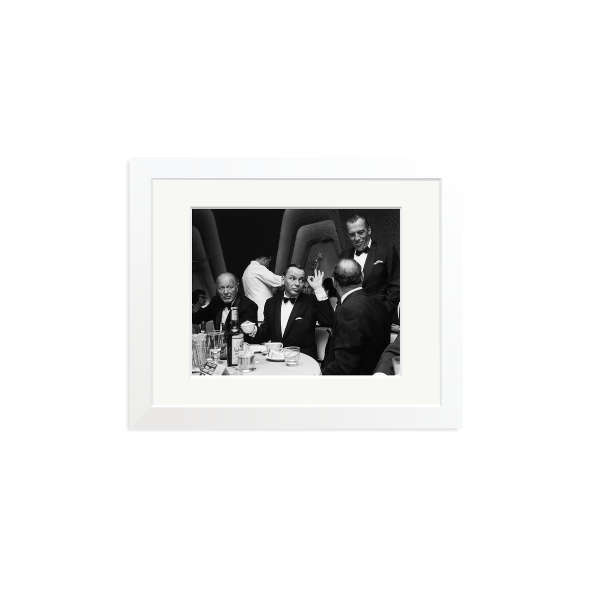 Frank Sinatra A OK Framed Print White Small