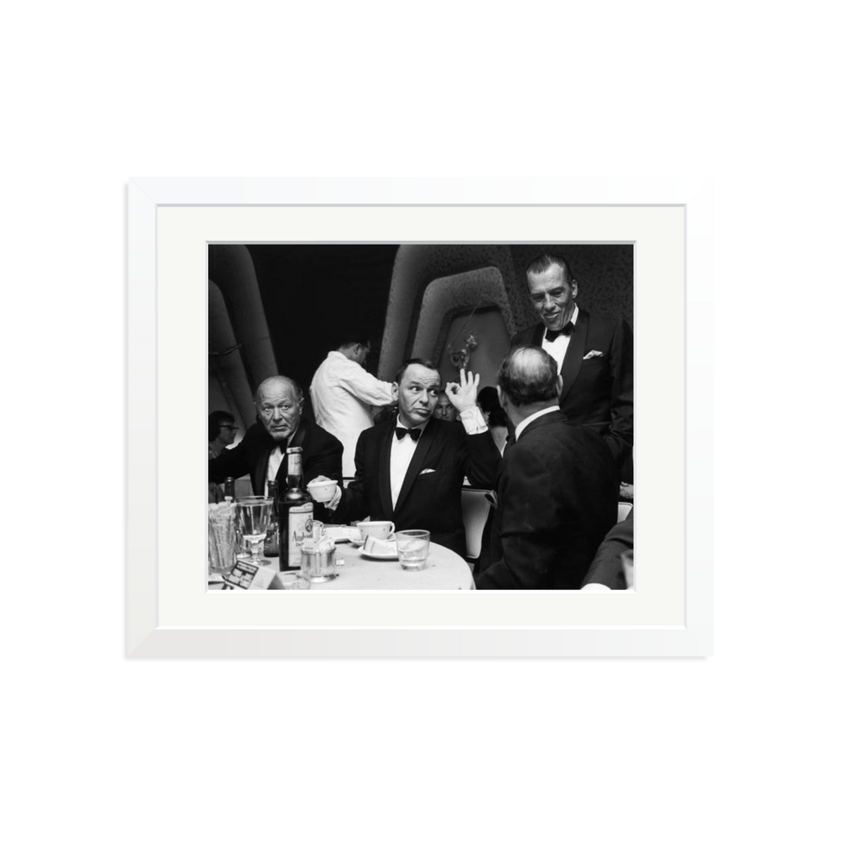 Frank Sinatra A OK Framed Print White Medium