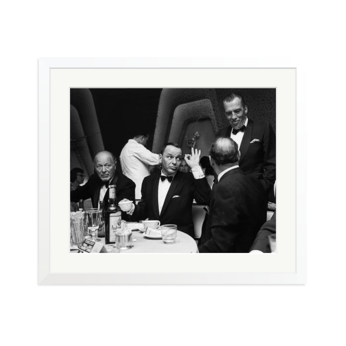Frank Sinatra A OK Framed Print White Large