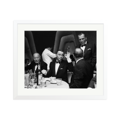 Frank Sinatra A OK Framed Print White Large