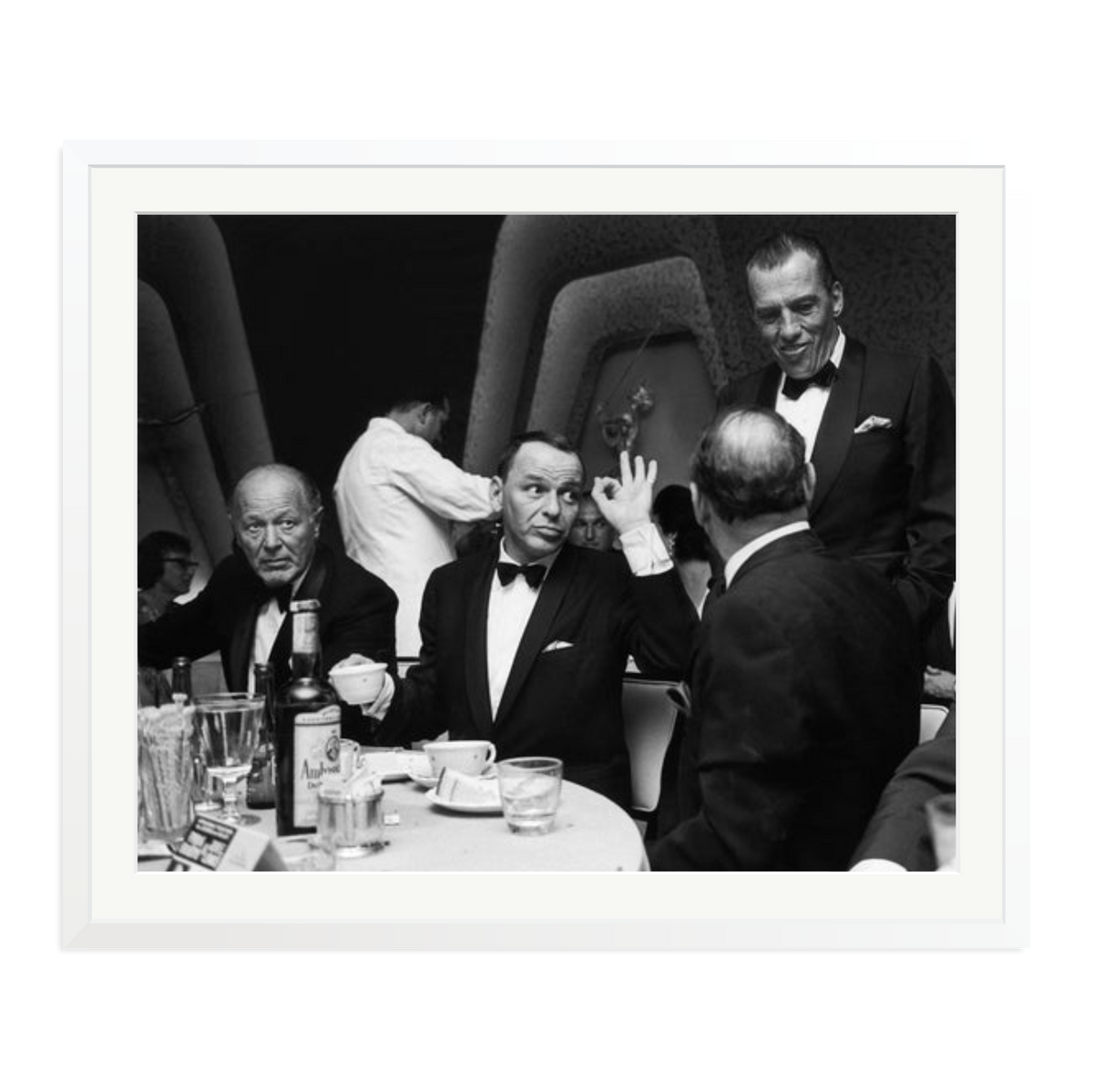 Frank Sinatra A OK Framed Print White XXL
