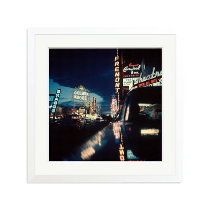 Fremont Street, Las Vegas, 1961 Framed Print White Large